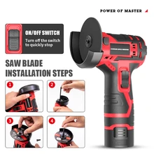 12V Brushless Cordless Impact Angle Grinder Variable Speed mini Small household handheld cutting machine polishing machine
12V Brushless Cordless Impact Angle Grinder Variable Speed mini Small household handheld cutting machine polishing machine