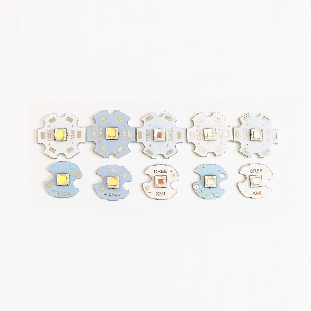 

10pcs XML L2 LED 10W High Power Lamp Light Emitter Chip DIY Lighting 16mm 20mm PCB Warm White Cool White Red Green Blue