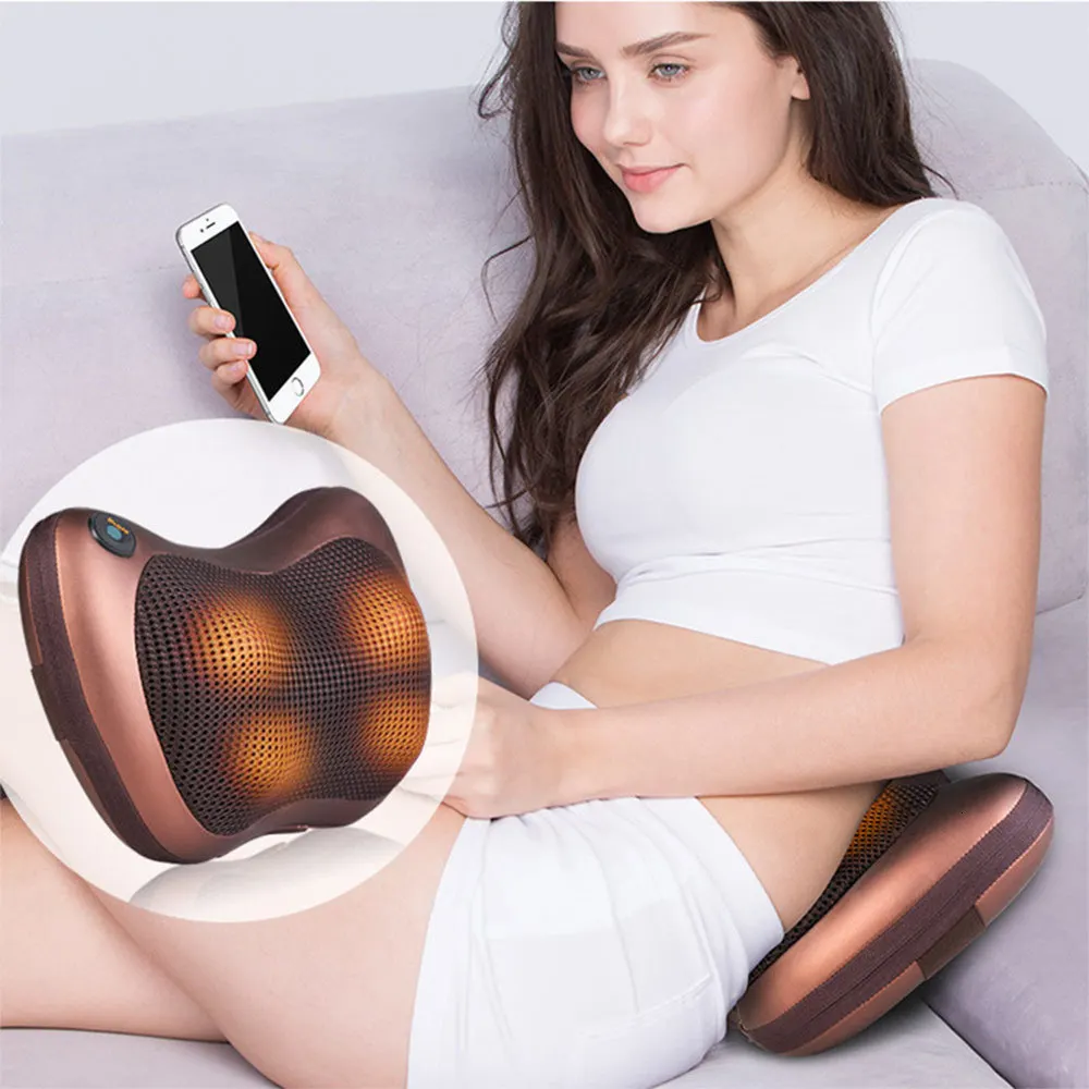 Massager Neck Car Home Cervical Massage Neck Back Waist Body Electric  Multifunctional Massage Pillow Arm Foot Infrared Heated - Ex And Next