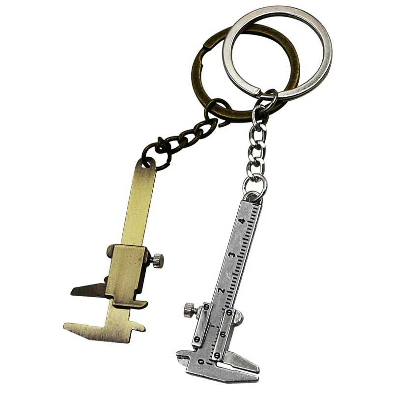 Mini Metal Vernier Caliper Gauge Micrometer Key Ring 50MM Zinc Alloy Key Chains Ruler Movable Caliper Measurement Tools
Mini Metal Vernier Caliper Gauge Micrometer Key Ring 50MM Zinc Alloy Key Chains Ruler Movable Caliper Measurement Tools
