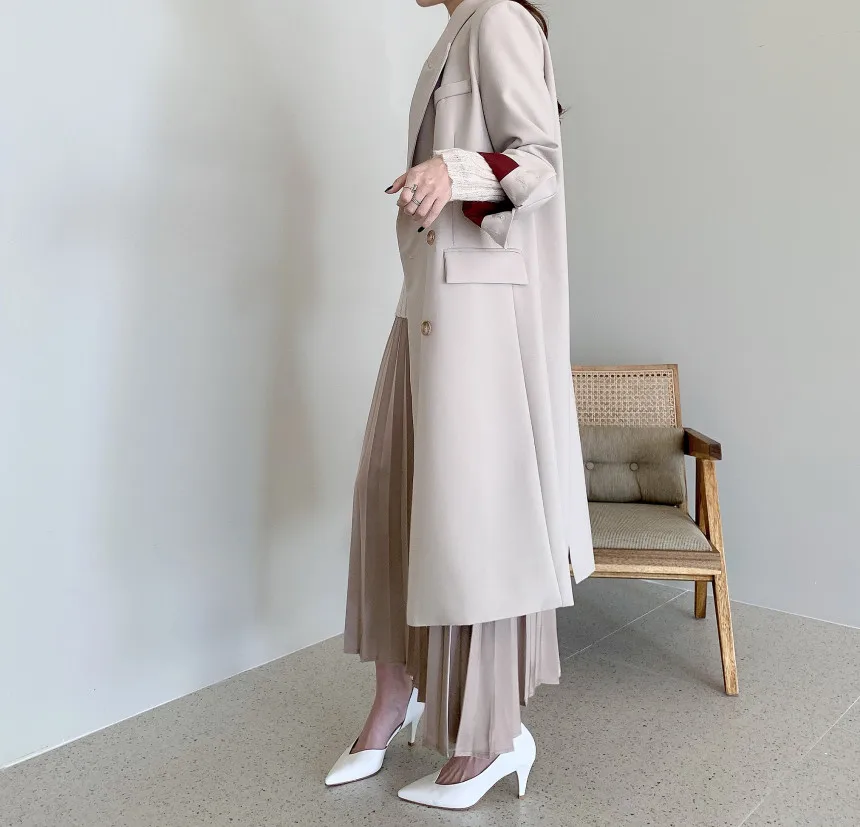 H365600b9b9974dc5a00ec286bdfea995l Long Spring Blazer For Office Lady Long Spring Blazer For Office Lady