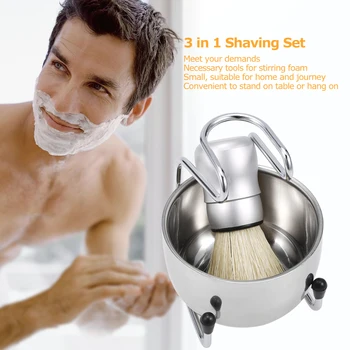 3 in 1 Men's Shaving Set Shaving Brush + Shaving Stand + Soap Bowl for Badger Hair Cleaning Male Shaving Kit
3 in 1 Men's Shaving Set Shaving Brush + Shaving Stand + Soap Bowl for Badger Hair Cleaning Male Shaving Kit
