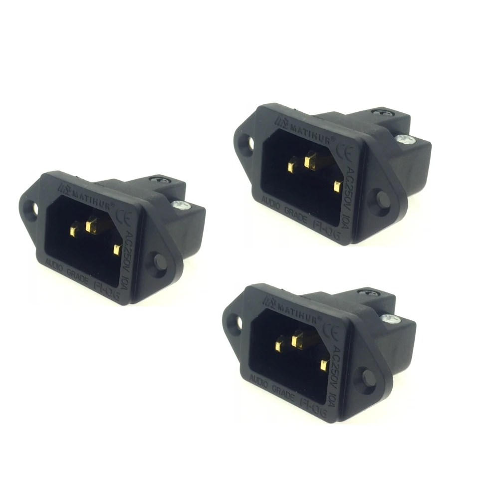 MATIHUR 24K AC IEC Inlet Gold Plated Socket Audio Grade RATING:15A/250 | Электроника