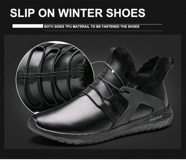 ONEMIX Men Winter Running Shoes Keep Warm Boots Waterproof Leather Sneakers Outdoor Slip On Walking Shoes Adult Ankle Snow Boots tanie i dobre opinie CN(Origin) LIFESTYLE Stability Outdoor Lawn Advanced Breathable Height Increasing Massage Medium(B M) 1328C Slip-On Marathon( 40km) ONEMIX Men Winter Running Shoes Keep Warm Boots Waterproof Leather Sneakers Outdoor Slip On Walking Shoes Adult Ankle Snow Boots tanie i dobre opinie CN(Origin) LIFESTYLE Stability Outdoor Lawn Advanced Breathable Height Increasing Massage Medium(B M) 1328C Slip-On Marathon( 40km)