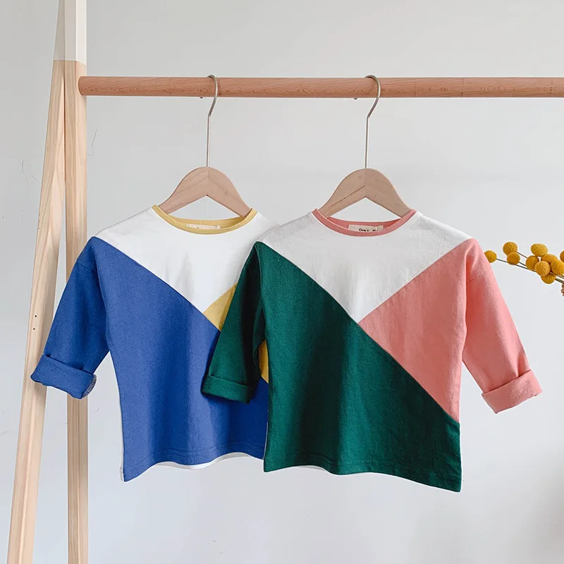 Simple Baby Boys Girls Long Sleeve T-shirt Clothes Fashion Patchwork Girls Tops Tshirt Children Autumn Spring Toddler Clothing
Simple Baby Boys Girls Long Sleeve T-shirt Clothes Fashion Patchwork Girls Tops Tshirt Children Autumn Spring Toddler Clothing