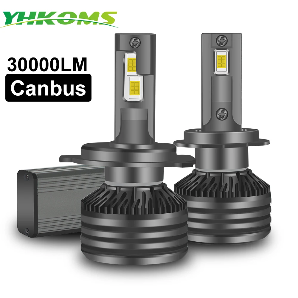 YHKOMS Canbus H4 H7 LED Led Lights for Car H1 H8 H9 H11 Headlight Bulb 9005 HB3 9006 HB4 9012 30000LM Auto Fog Lamp 12V | Автомобили и