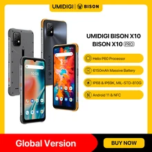 

UMIDIGI BISON X10 X10 Pro Global Version Smartphone NFC IP68 Cellphone 64GB/128GB Helio P60 20MP Triple Camera 6.53"HD+ 6150mAh