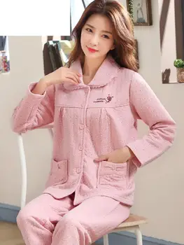 New Arrival Padded Clothes Pyjamas Pure Cotton Autumn Winter Full Length Pajamas For Women Set size M L XL XXL XXXL
New Arrival Padded Clothes Pyjamas Pure Cotton Autumn Winter Full Length Pajamas For Women Set size M L XL XXL XXXL