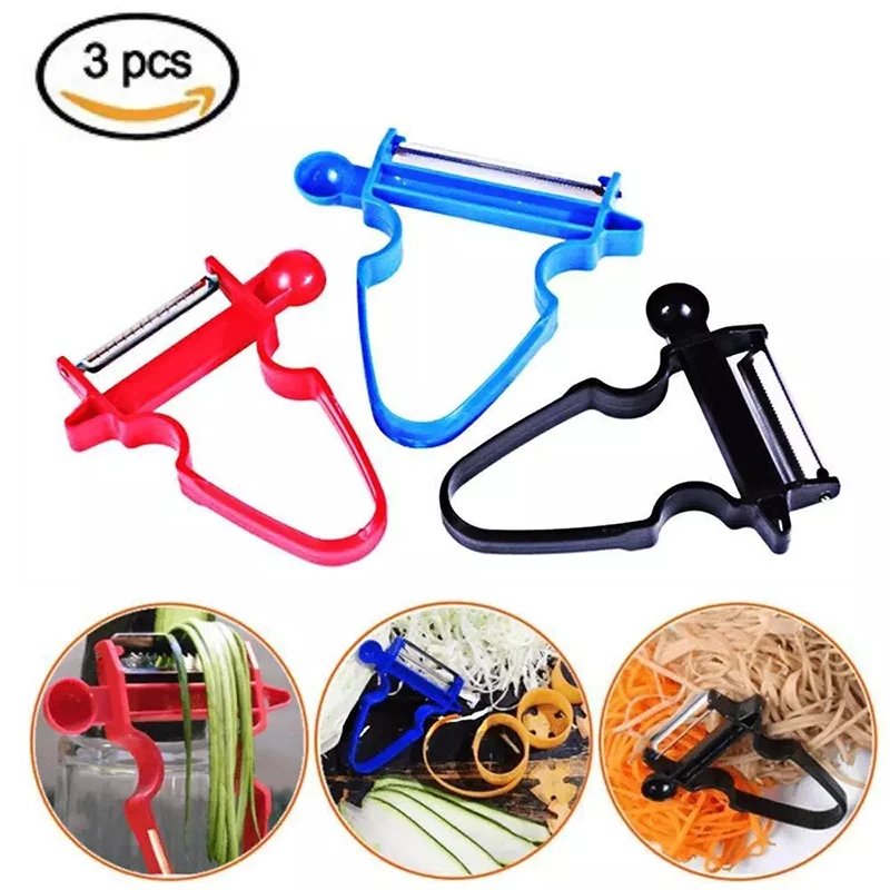 3Pcs Magic Trio Peeler Set Slicer Shredder Peeler Julienne Cutter Multi Peel Stainless Steel Blade Grater Kitchen Tools
3Pcs Magic Trio Peeler Set Slicer Shredder Peeler Julienne Cutter Multi Peel Stainless Steel Blade Grater Kitchen Tools