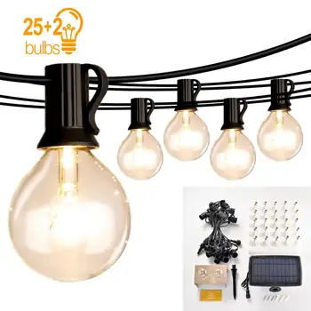 SUNIX 25LEDs Solar Light Outdoors LED Bulb G40 Solar Lamp LED String Fairy Lights Solar Garlands Garden Christmas Decor Lamp 25f 
SUNIX 25LEDs Solar Light Outdoors LED Bulb G40 Solar Lamp LED String Fairy Lights Solar Garlands Garden Christmas Decor Lamp 25f