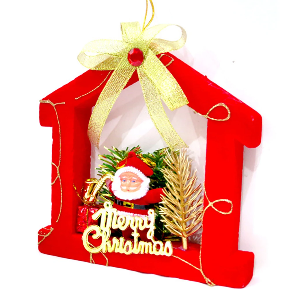 christmas big bow tie christmas tree handmade red star house