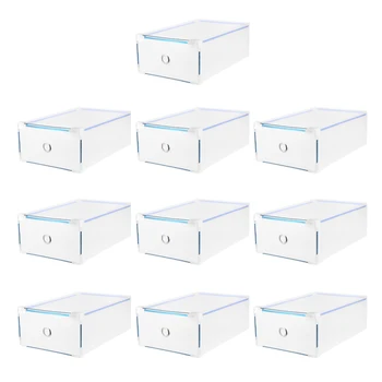 10pcs/set Plastic Drawer Type Storage Box Portable Metal Edging Storage Case Organizer Stackable Shoes Holder Shoes Box
10pcs/set Plastic Drawer Type Storage Box Portable Metal Edging Storage Case Organizer Stackable Shoes Holder Shoes Box