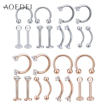 AOEDEJ 12PCS Crystal Nose Studs for Women 316L Stainless Steel Nose Rings Ear Piercing Jewelry Cubic Zirconia Nose Rings 
AOEDEJ 12PCS Crystal Nose Studs for Women 316L Stainless Steel Nose Rings Ear Piercing Jewelry Cubic Zirconia Nose Rings