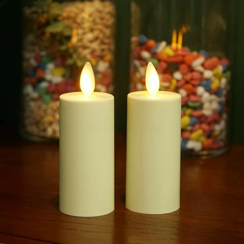 2Pcs Luminara Flameless Moving Flame Lamp Votive LED Candles with Timer Ivory Unscented 1.75 x 3 inch 
2Pcs Luminara Flameless Moving Flame Lamp Votive LED Candles with Timer Ivory Unscented 1.75 x 3 inch
