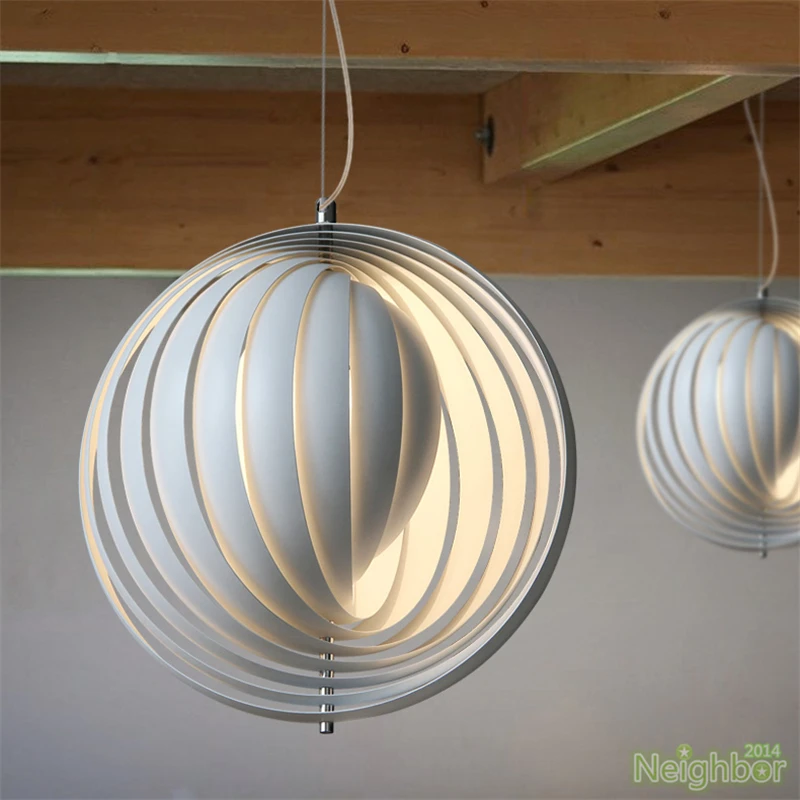 

Panton Moon Replica Pendant Lights Chandelier Suspension Light With LED bulb Ceiling Hanging Lamp For Living Bedroom Dining room