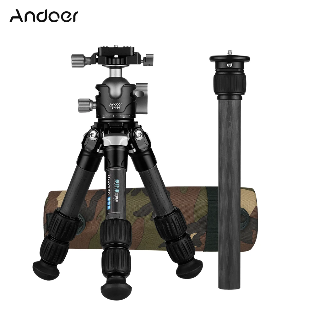 Andoer Mini Tripod Portable Desktop Carbon Fiber Travel Tripod 3-Section with Panoramic Ball Head Ballhead Quick Release Plate
Andoer Mini Tripod Portable Desktop Carbon Fiber Travel Tripod 3-Section with Panoramic Ball Head Ballhead Quick Release Plate