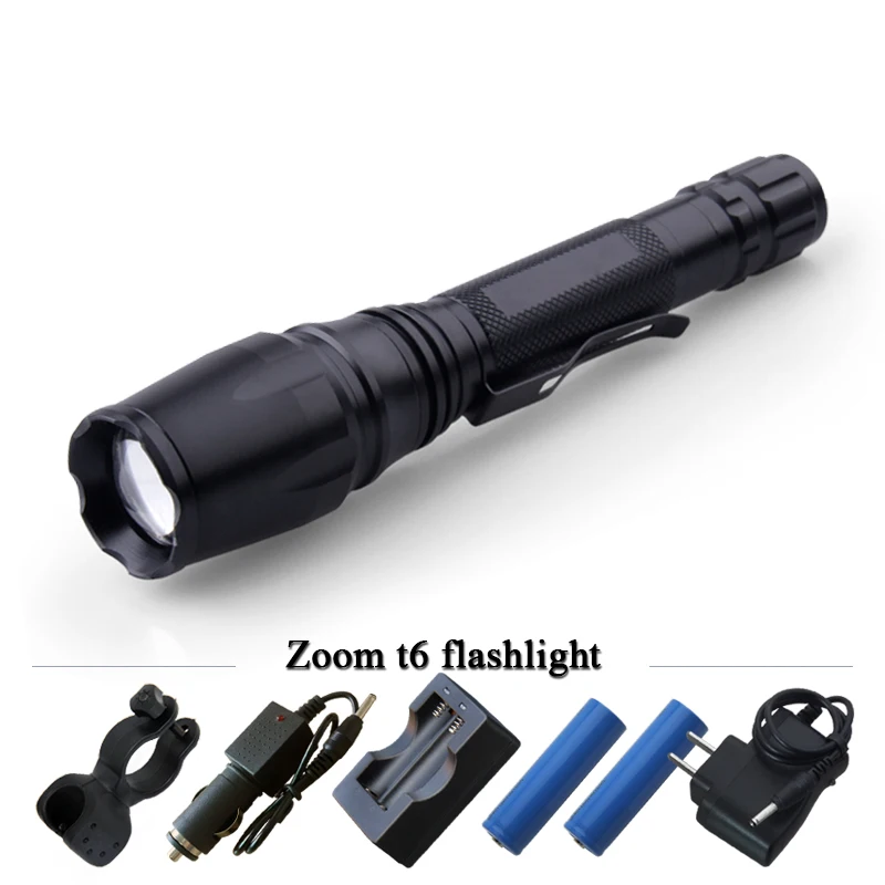 Zoom Xml T6 светодиодный фонарик водонепроницаемый 3000 лм Lanterna Light Use 2x18650