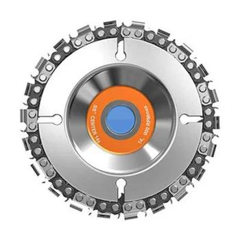 Alloy 22 Tooth 4" Grinder Chain Disc Wood Carving Saw Blade For 100/115 Angle Grinder For Curved Work Arbor 16mm / 5/8"
Alloy 22 Tooth 4" Grinder Chain Disc Wood Carving Saw Blade For 100/115 Angle Grinder For Curved Work Arbor 16mm / 5/8"