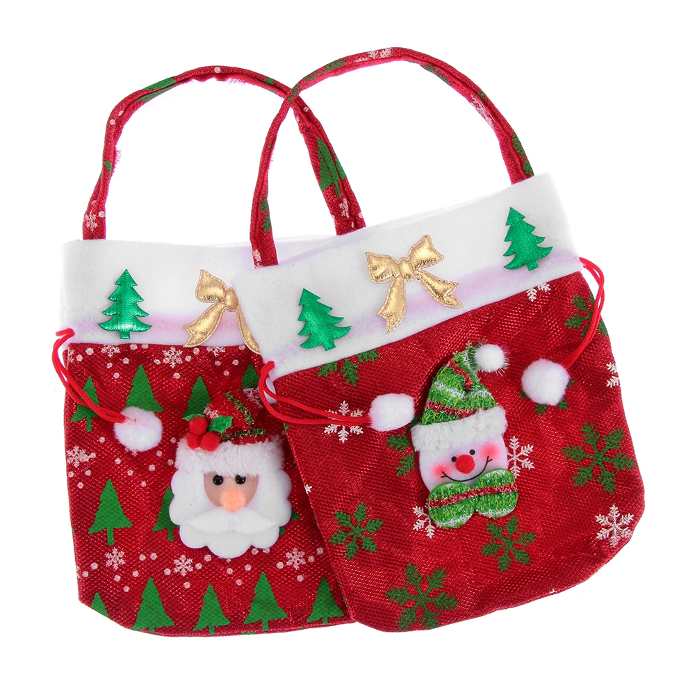 1pcs christmas gift drawstring bag present bag merry christmas
