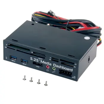 5.25" Desktop Media Dashboard Front Panel Esata Usb3.0 Memory/Ic Card Reader Multifunctional Panel 527
5.25" Desktop Media Dashboard Front Panel Esata Usb3.0 Memory/Ic Card Reader Multifunctional Panel 527