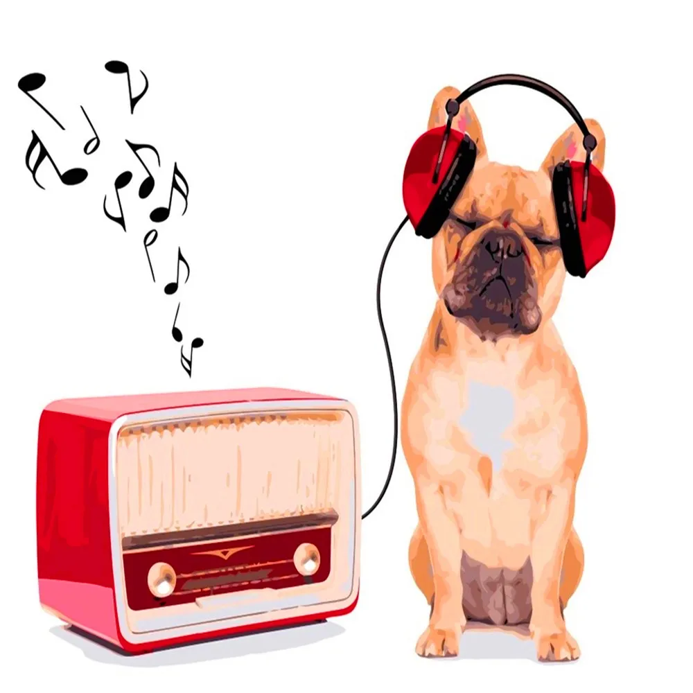 Music Dog Theme DIY Oil Painting Paint by Numbers with 4050 Colorful Canvas and Inner Frame for Kill Time and Bored
Music Dog Theme DIY Oil Painting Paint by Numbers with 4050 Colorful Canvas and Inner Frame for Kill Time and Bored