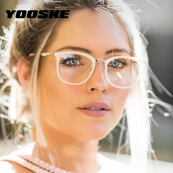 YOOSKE Anti Blue Light Glasses Frames Vintage Square Eyeglasses for Women Chic Clear Optical Myopia Frame
YOOSKE Anti Blue Light Glasses Frames Vintage Square Eyeglasses for Women Chic Clear Optical Myopia Frame