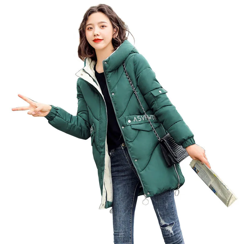 Long Parkas Padded Cotton Coat Thick Warm Zipper Hooded Jacket Pocket Letters Autumn Winter Plus Size Women Outwear Abrigo Mujer
Long Parkas Padded Cotton Coat Thick Warm Zipper Hooded Jacket Pocket Letters Autumn Winter Plus Size Women Outwear Abrigo Mujer