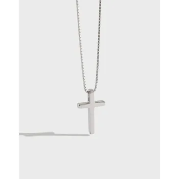 Classic S925 Sterling Silver Necklace Simple Jesus Cross Pendant Necklace Women Silver Chain Punk Fashion Boutique Jewelry Gift
Classic S925 Sterling Silver Necklace Simple Jesus Cross Pendant Necklace Women Silver Chain Punk Fashion Boutique Jewelry Gift