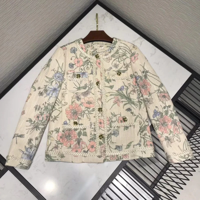 Flower Print Jacket Women Casual Coat with Single Breasted Women Jacket Long Sleeve Fashion Jacket High Quality
Flower Print Jacket Women Casual Coat with Single Breasted Women Jacket Long Sleeve Fashion Jacket High Quality