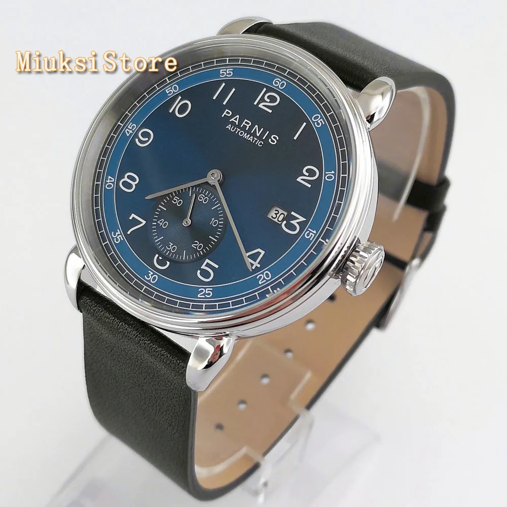 42mm top brand Parnis 2019 new men's mechanical watch silver case date leather seagull 1731 automatic movement mens watch
42mm top brand Parnis 2019 new men's mechanical watch silver case date leather seagull 1731 automatic movement mens watch