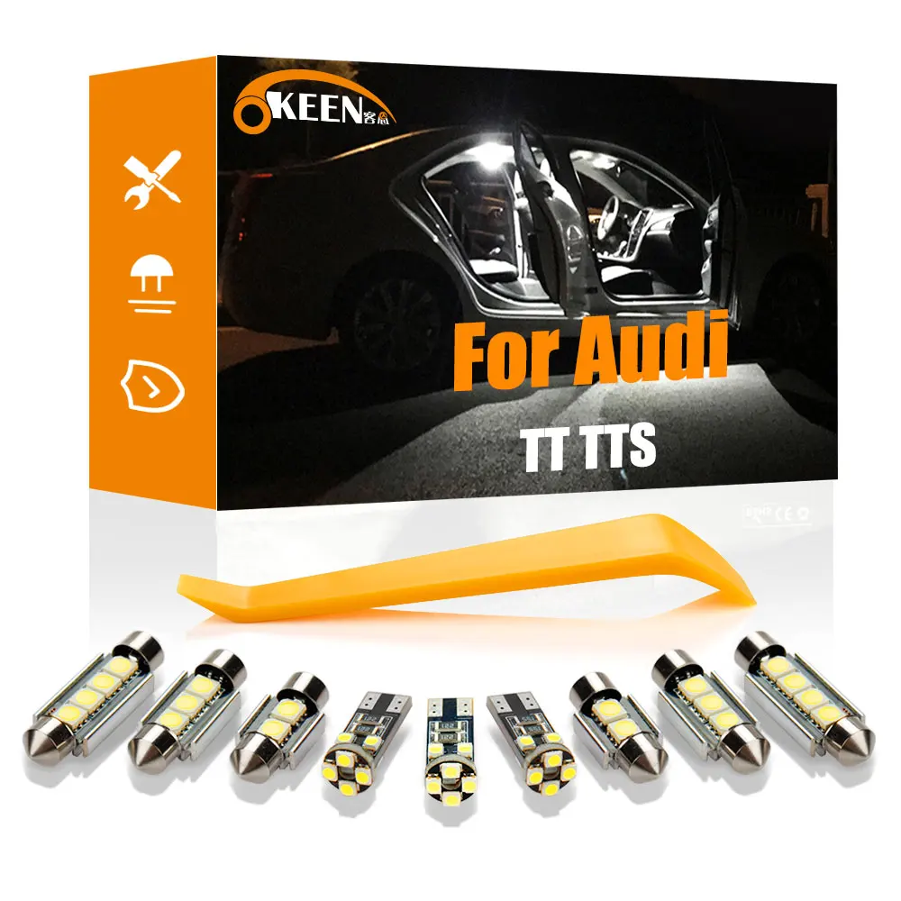 OKKEN For Audi TT TTS 8N 8J 8N3 8N9 8J3 8J9 Coupe Roadster 1999-2004 LED Interior Lights Map Dome Trunk Lamp Kit Car Accessorie
OKKEN For Audi TT TTS 8N 8J 8N3 8N9 8J3 8J9 Coupe Roadster 1999-2004 LED Interior Lights Map Dome Trunk Lamp Kit Car Accessorie