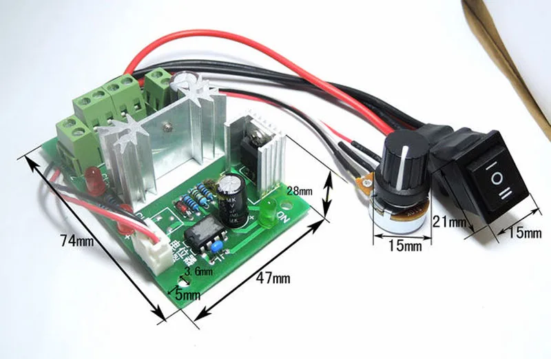 DN Reversible 6V-30V 6A Pulse Width PWM DC Motor Speed Controller Governor THIN889
DN Reversible 6V-30V 6A Pulse Width PWM DC Motor Speed Controller Governor THIN889