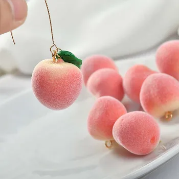 Summer style Spray velvet color simulation foam fruit peach shape beads diy jewelry earring garment accessory 2/10 pcs
Summer style Spray velvet color simulation foam fruit peach shape beads diy jewelry earring garment accessory 2/10 pcs