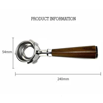 54mm Coffee Bottomless Portafilter Filter Replacement Wooden handle Professional
54mm Coffee Bottomless Portafilter Filter Replacement Wooden handle Professional