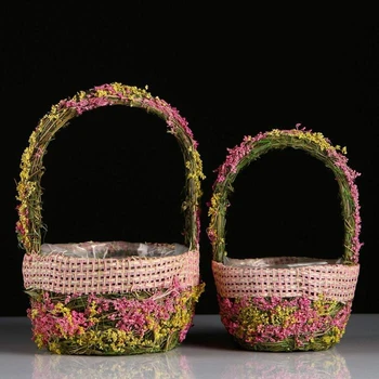 Set of baskets, 2 pcs, made of grass, 1: 20.5X20.5X12.5 / 32 cm, 2: 16.5X16.5X11 / 27 cm 4904118
Set of baskets, 2 pcs, made of grass, 1: 20.5X20.5X12.5 / 32 cm, 2: 16.5X16.5X11 / 27 cm 4904118
