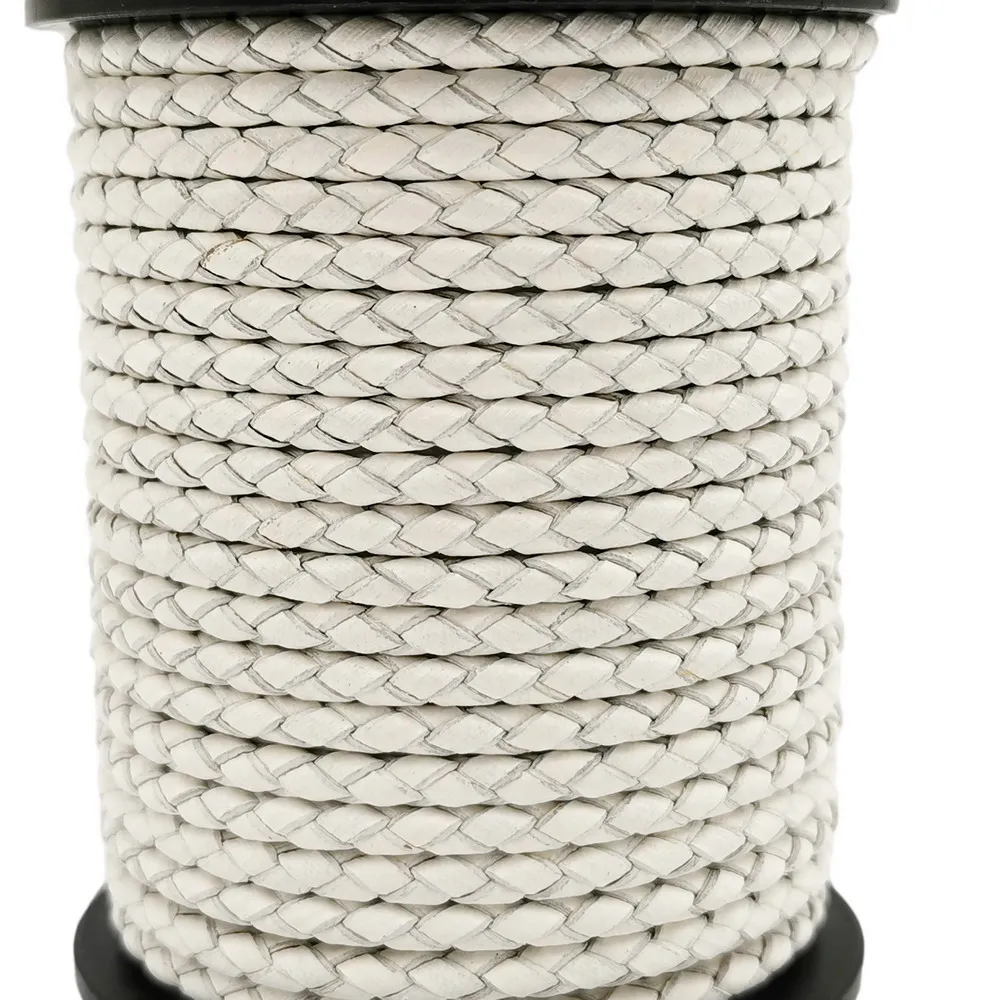 Aaazee 1 Yard 4mm Diameter Round White Braided Bolo Leather Strap, Braid Leather Cord for Bracelet Making Working for Bolo Ties
Aaazee 1 Yard 4mm Diameter Round White Braided Bolo Leather Strap, Braid Leather Cord for Bracelet Making Working for Bolo Ties