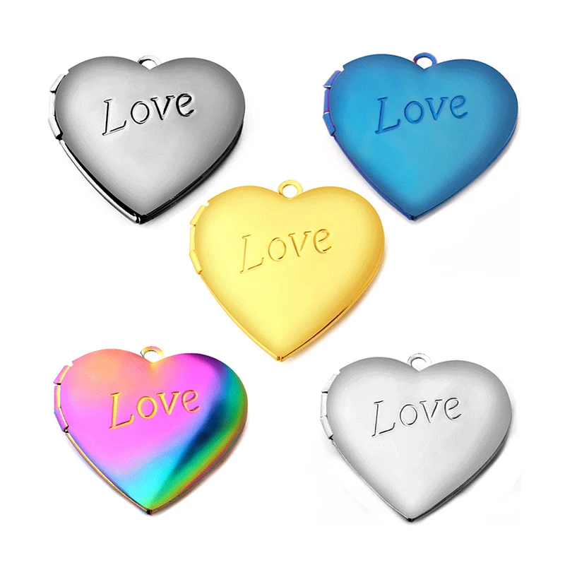 2pcs Stainless Steel Handmade Multiple Colour DIY Heart-Shaped Love pattern Carving Pendant Photo Frame Male Female For Jewelry
2pcs Stainless Steel Handmade Multiple Colour DIY Heart-Shaped Love pattern Carving Pendant Photo Frame Male Female For Jewelry