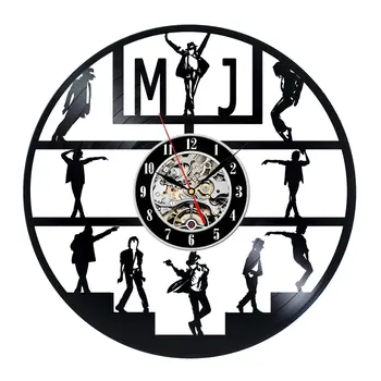 

Michael Jackson Wall Clock Modern Design Decorative Living Room Clocks Classic Vinyl CD Record Wall Watch Home Decor Silent 12"