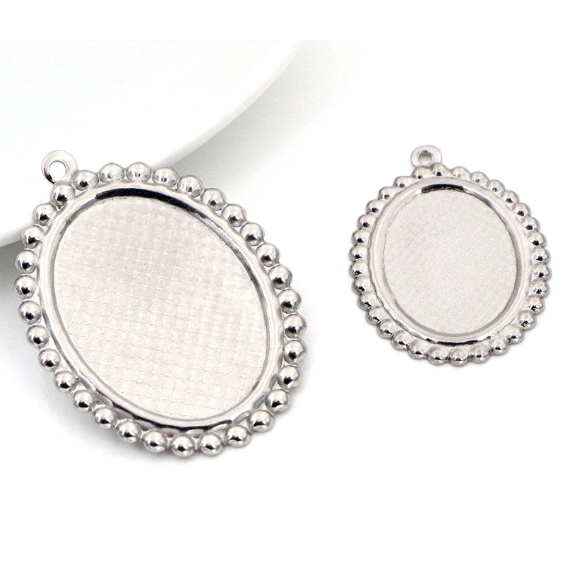 10pcs 13X18/18x25mm Inner Size Stainless Steel Material Simple Style Cabochon Base Cameo Setting Pendant Tray
10pcs 13X18/18x25mm Inner Size Stainless Steel Material Simple Style Cabochon Base Cameo Setting Pendant Tray