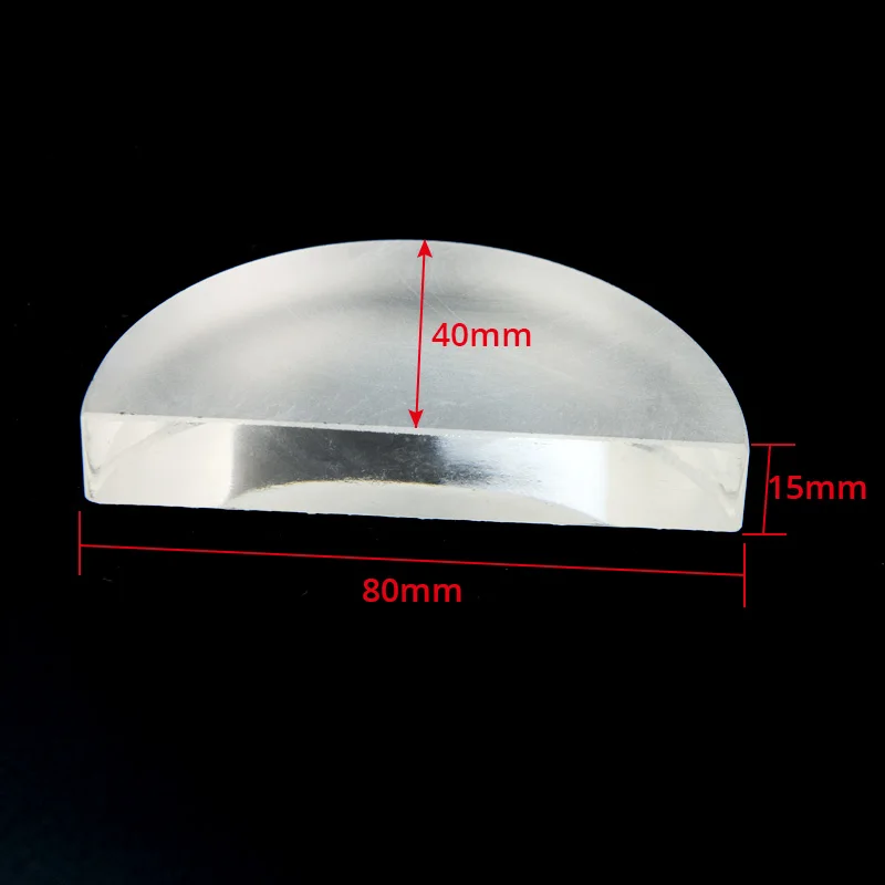 Полукруглая стеклянная призма диаметром 80 мм для экспериментов с рефракционной оптикой
Полукруглая стеклянная призма диаметром 80 мм для экспериментов с рефракционной оптикой