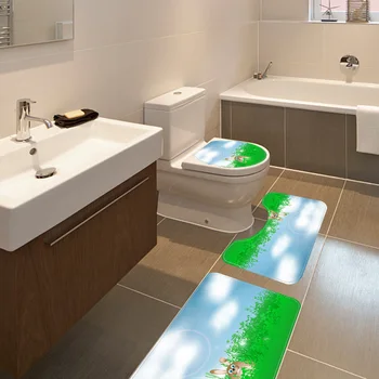 3pcs/set Rabbit Print Bathroom Mat Home Toilet Lid Cover Shower Room Rug Non-Slip Bath Carpet Flannel Toilet Floor Rug 
3pcs/set Rabbit Print Bathroom Mat Home Toilet Lid Cover Shower Room Rug Non-Slip Bath Carpet Flannel Toilet Floor Rug