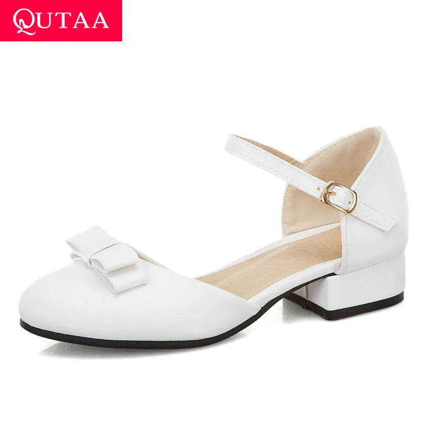 QUTAA 2020 Square Heel Buckle Summer Women Shoes PU Leather Ladies Sandals Butterfly-Knot Round Toe Sweet Women Pumps Size 34-43
QUTAA 2020 Square Heel Buckle Summer Women Shoes PU Leather Ladies Sandals Butterfly-Knot Round Toe Sweet Women Pumps Size 34-43