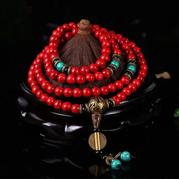 New Style Buddhist 108 Mala Prayer Bracelets 8MM Red Pine Stone Beads National Wind Women Men Yoga Meditation Necklace Wholesale
New Style Buddhist 108 Mala Prayer Bracelets 8MM Red Pine Stone Beads National Wind Women Men Yoga Meditation Necklace Wholesale