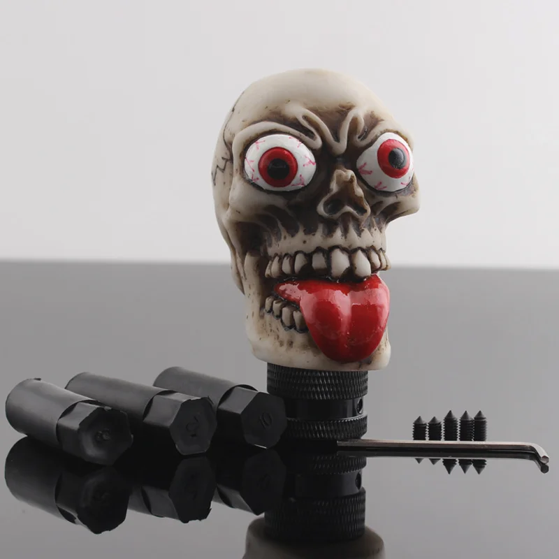 

Universal Custom Car Manual Stick Big Tongue Eyes Skull Gear Shift Knob For Sedan Coupe Suv Crossover Wagon Hatchback Truck