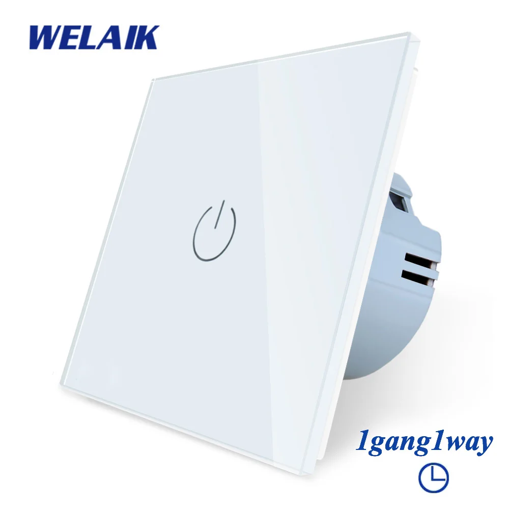 WELAIK-1 EU 1Gang1Way Crystal Glass Panel LED Lamp Touch Switch European Standard Time Switch Wall Light Switch A1911DSCW
WELAIK-1 EU 1Gang1Way Crystal Glass Panel LED Lamp Touch Switch European Standard Time Switch Wall Light Switch A1911DSCW
