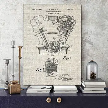 Wall Art Abstract Canvas Painting Vintage Engine Print Painting Motor Art Poster Blueprint Car Parts Pictures Engine Wall Decor
Wall Art Abstract Canvas Painting Vintage Engine Print Painting Motor Art Poster Blueprint Car Parts Pictures Engine Wall Decor