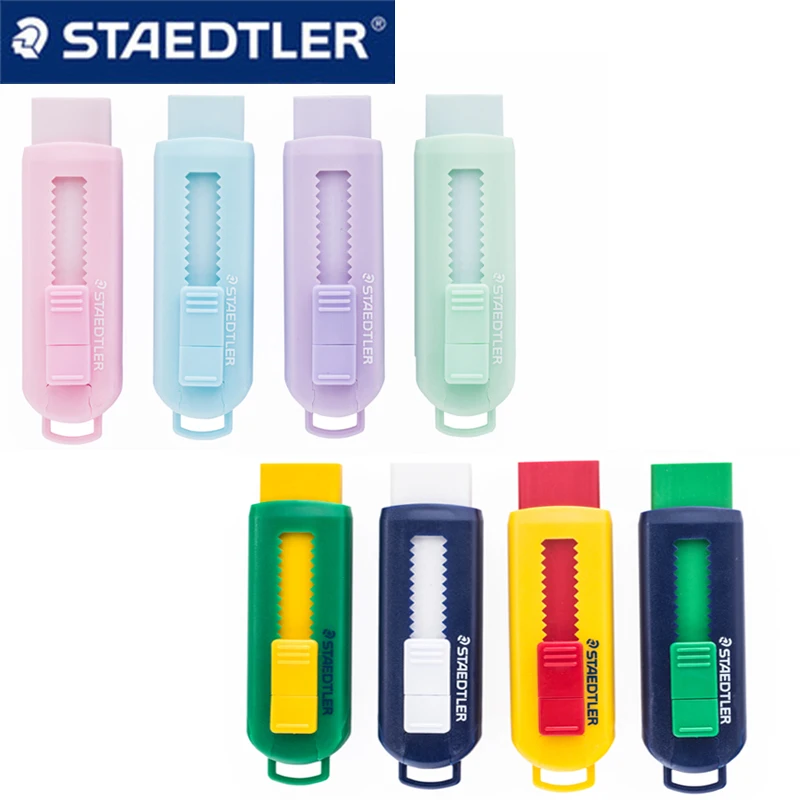 

1pcs STAEDTLER Eraser 525 PS1S Wipe clean without PVC telescopic pushable Color Macaron Eraser Safety and environmental