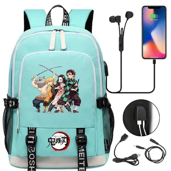 New Kawaii Anime Demon Slayer Prints USB Boy Girl Kids Book School Bags Teenagers Student Women Men Laptop Travel Backpack 
New Kawaii Anime Demon Slayer Prints USB Boy Girl Kids Book School Bags Teenagers Student Women Men Laptop Travel Backpack
