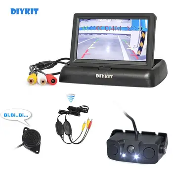 DIYKIT Wireless 4.3" Car Reversing Camera Kit Back Up Car Monitor Parking Radar Sensor 2 in 1 Car Camera Parking System
DIYKIT Wireless 4.3" Car Reversing Camera Kit Back Up Car Monitor Parking Radar Sensor 2 in 1 Car Camera Parking System