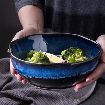 Household Ceramic Bowl Kitchen Utensil Cuencos Cocina Tableware Dishware Black Blue Irregular Round Dessert Soup Salad Bowl
Household Ceramic Bowl Kitchen Utensil Cuencos Cocina Tableware Dishware Black Blue Irregular Round Dessert Soup Salad Bowl
